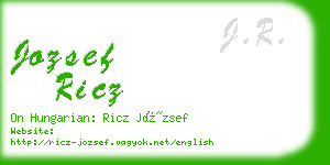 jozsef ricz business card